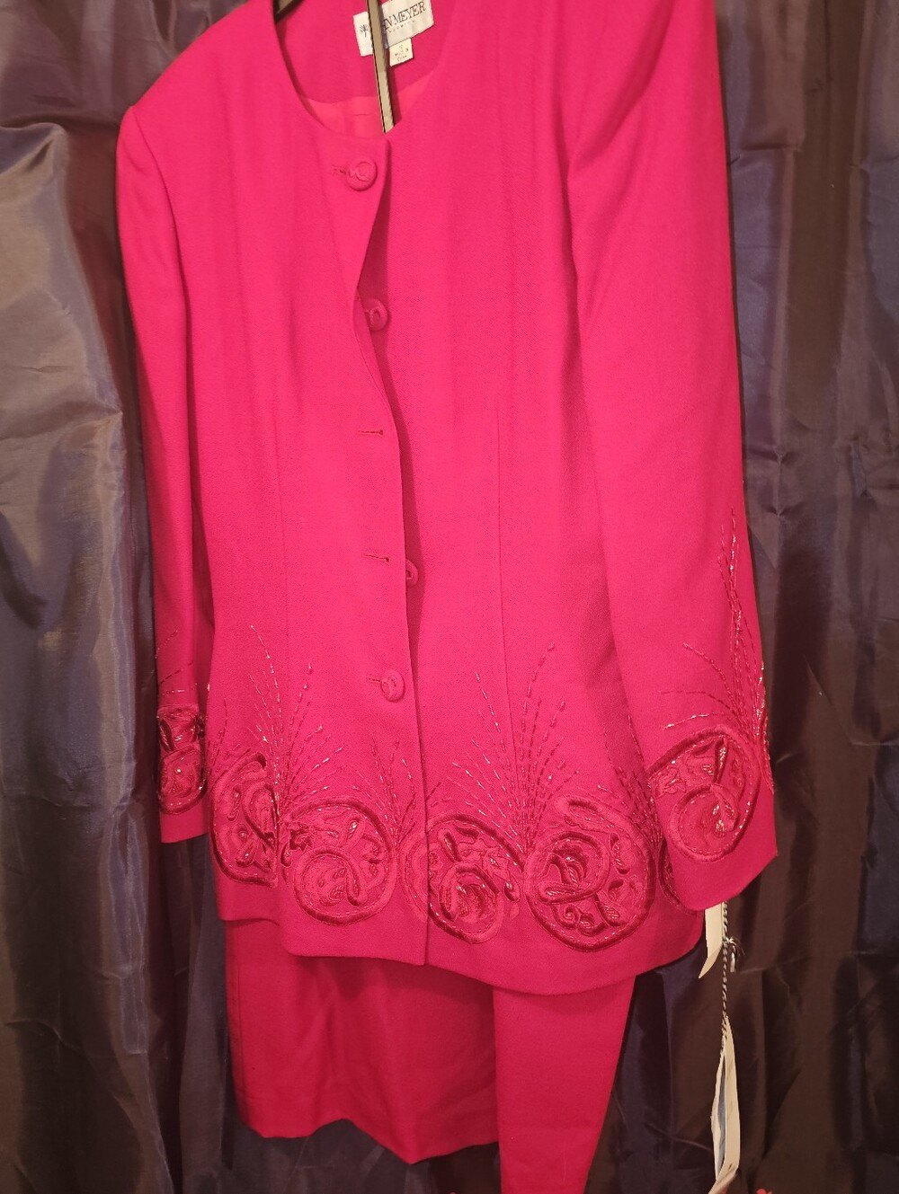 John Meyer of Norwich Size 12 Women's Beaded 2 piece Dress Suit